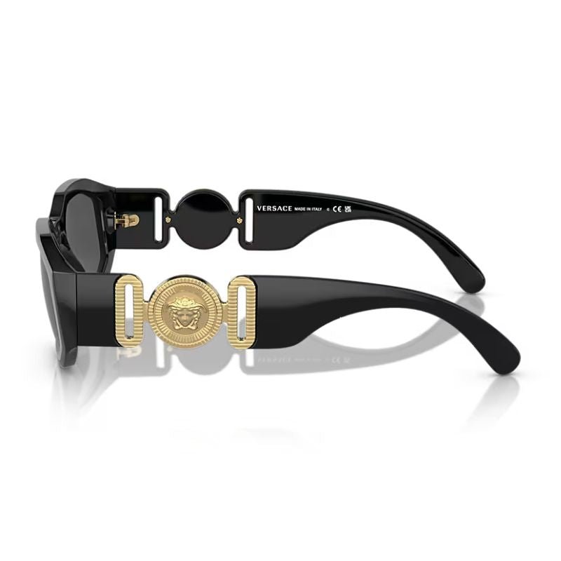 Versace Irregular Biggie Sunglasses Black/Black (VE4361) - Im Your Wardrobe