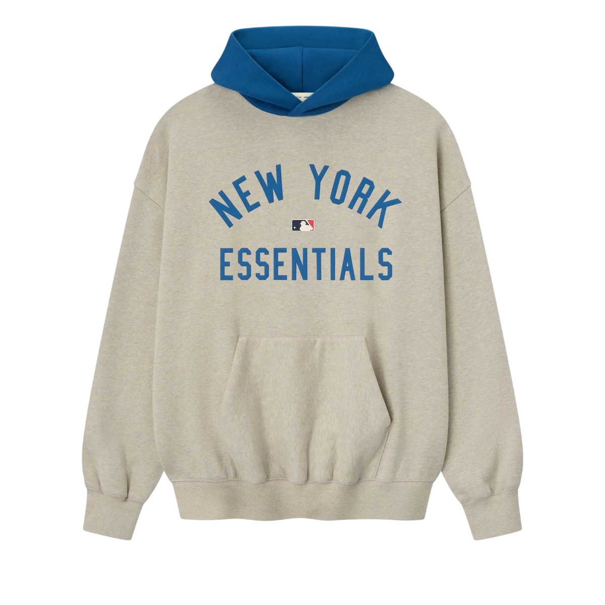 Fear of God Essentials Mets Sport Hoodie Heather Stone/Blue Sapphire