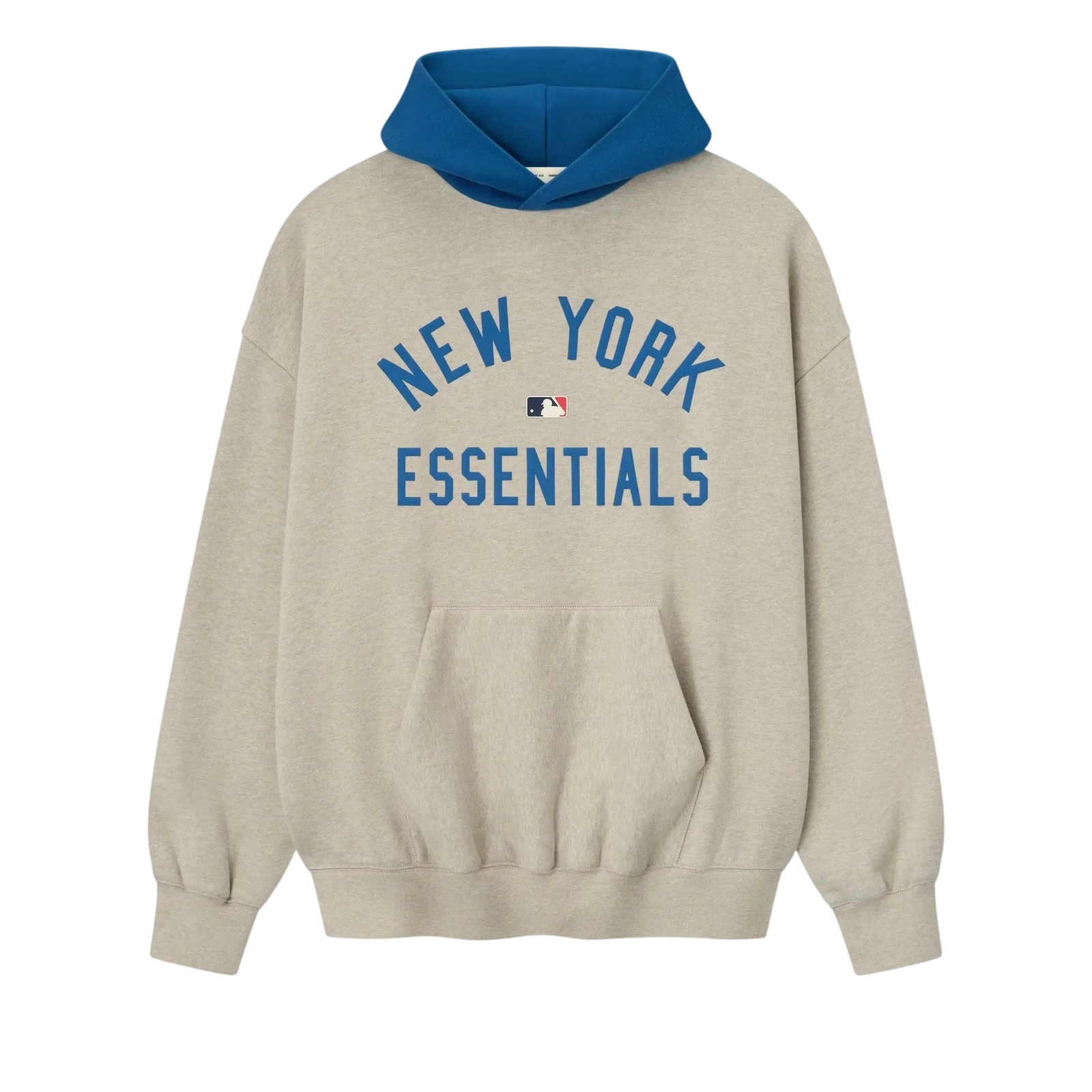 Fear of God Essentials Mets Sport Hoodie Heather Stone/Blue Sapphire