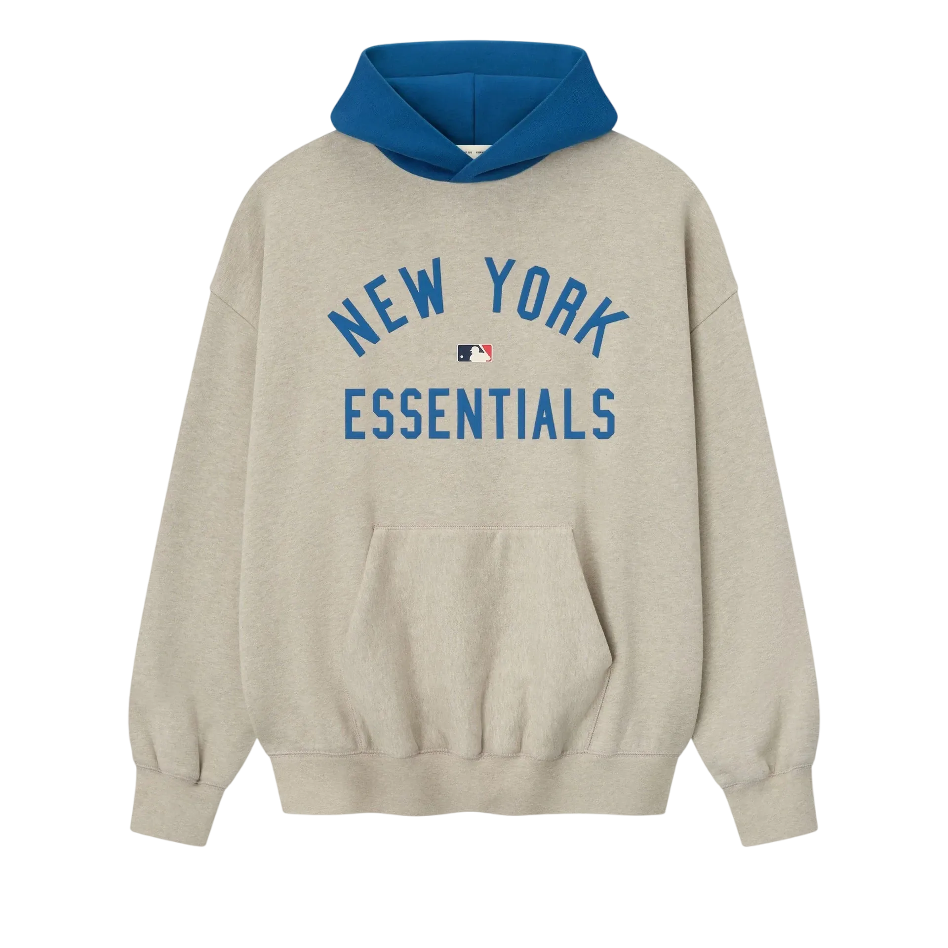 Fear of God Essentials Mets Sport Hoodie Heather Stone/Blue Sapphire